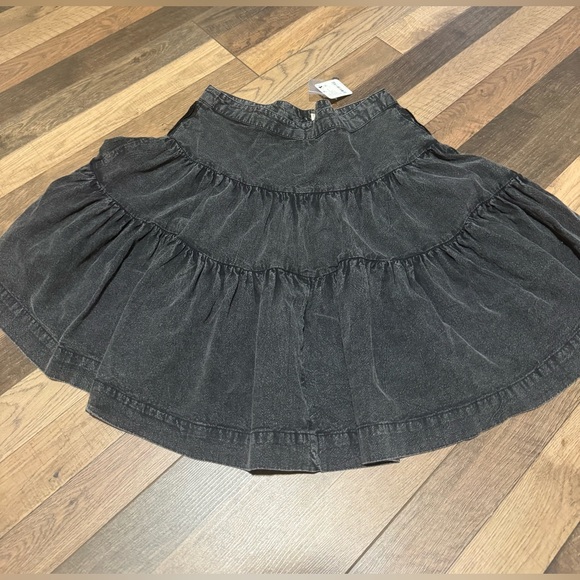 Free People Washed Black A-Line Skirt - Picture 2 of 5